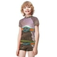 thumbnail image 2 of Baby Yoda Boys 2-Piece Swimsuit Set, Short Sleeve Rash Guard & Swim Trunks, 2 of 7
