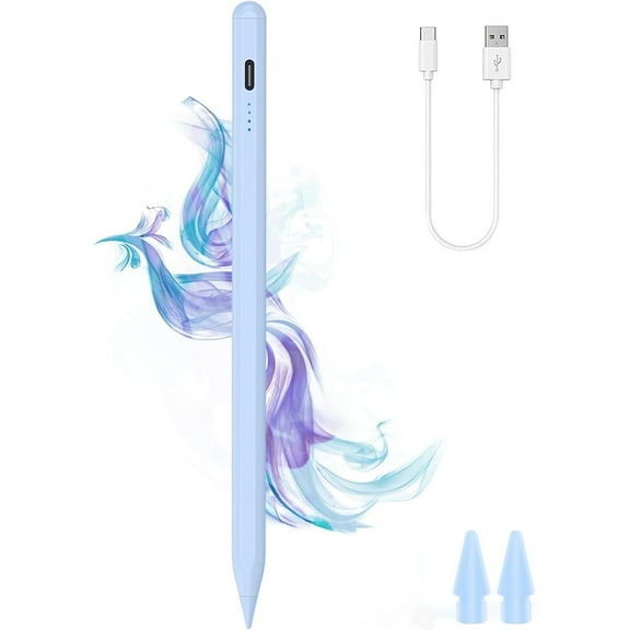 Stylus Pen for iPad, Fast Charging Stylus Pencil with Tilt Sensitivity, Compatible with Apple iPad Air 3/4/5, iPad Mini 5/6, iPad 6/7/8/9/10, iPad Pro 11"/ 12.9"/M4Blue)