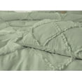 thumbnail image 4 of DNG Creations 5 Piece Diamond Ruffle Comforter 100% Egyptian Cotton, 800TC - Solid Light Sage Colour - Super Soft 550 GSM All Season ( Full/Queen - Size ), 4 of 6
