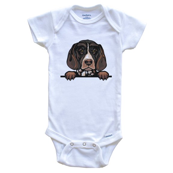 German Shorthaired Pointer Dog Breed Cute Baby Bodysuit, 0-3 months white