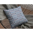 thumbnail image 3 of 26" Blue Gray Spades Indoor Outdoor Zippered Throw Pillow, 3 of 4