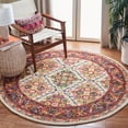 thumbnail image 2 of SAFAVIEH Trace Candelario Oriental Area Rug, Ivory/Red, 6' x 6' Round, 2 of 10
