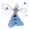 Deep Blue, variant on Yucurem Handmade Sea Glass Angel Ornament, Colorful Glass Angel with Silver Wire Wings for Christmas Tree Holiday Home Decor Gift