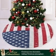 thumbnail image 6 of FMSHPON American Flag Tree Skirt Independence Day Xmas Christmas Tree Skirt Stand Mat for Holiday Party Decoration Indoor Outdoor 36 inches, 6 of 6