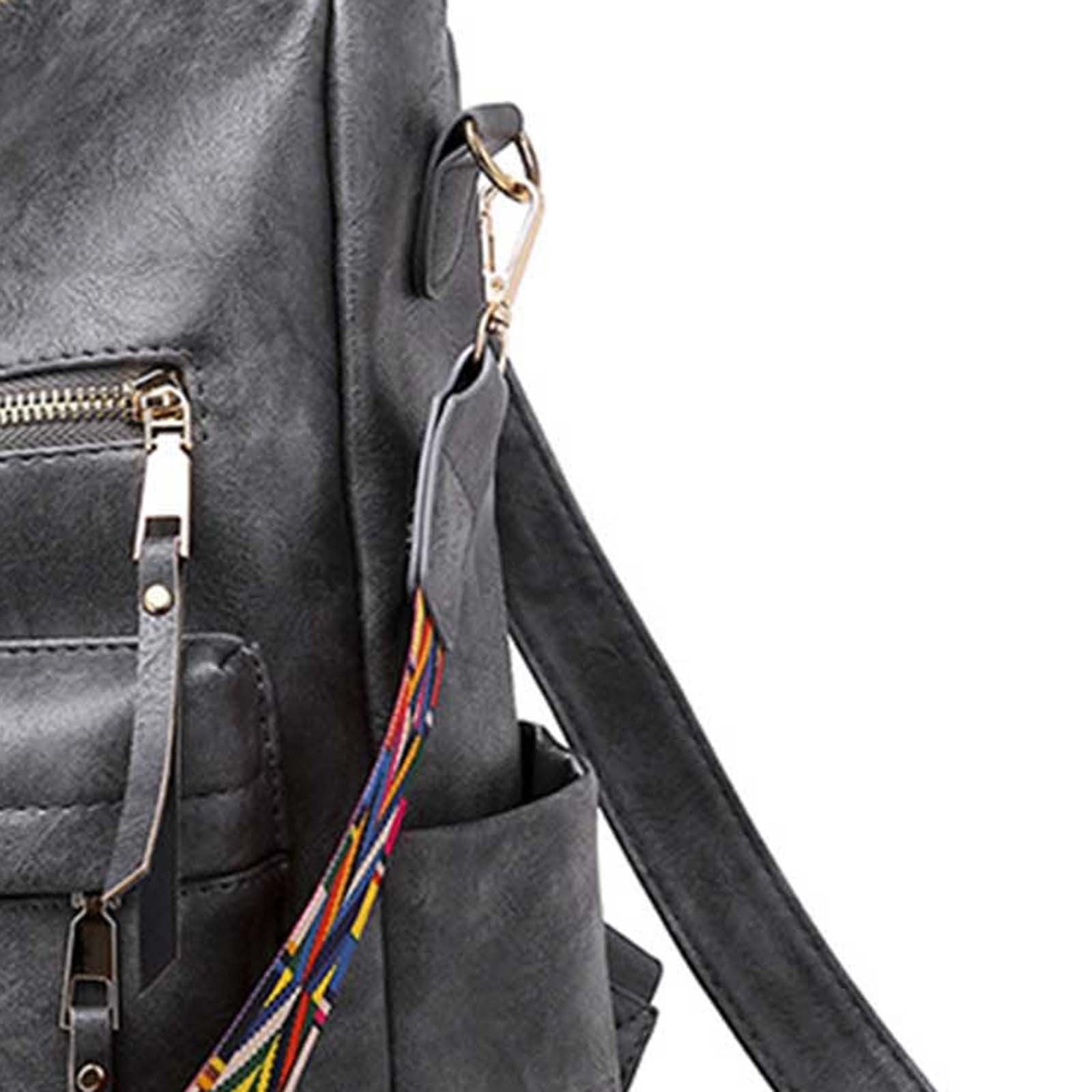 Aueoeo Faux Leather Backpack Purse for Women Travel Backpack Purses Fashion Ladies Shoulder Bag with Shoulder Strap
