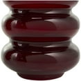 thumbnail image 4 of DecMode 13", 11"H Bubble Red Glass Vase, Set of 2, 4 of 9