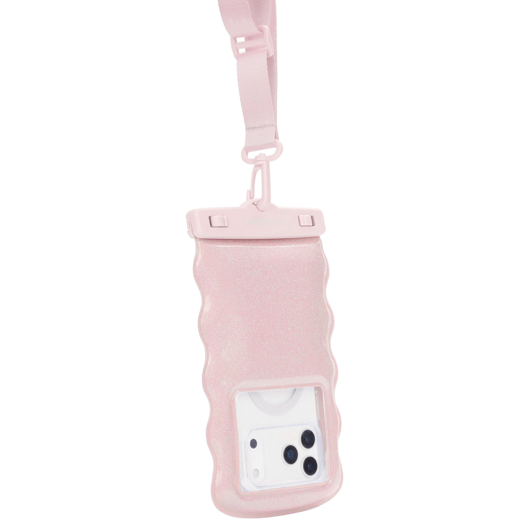 Case-Mate Wavy Waterproof Floating Pouch - Ballet Pink Twinkle