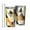 Modern Art Geometric, variant on Blue Pioneer Flower and Bird 10oz Tumblers Stainless Steel Tumbler with Lid and Straw,Vacuum Insulated Double Wall Travel Tumbler Cups with Cleaning Brush for Coffee, Tea