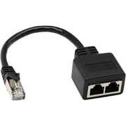 zdyCGTime RJ45 Network Cable, 1 RJ45 Male to 2 RJ45 Female Ethernet Y Type Cable, LAN Connector, Suitable for Super