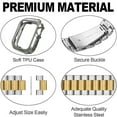thumbnail image 4 of Stainless Steel Strap Band With Case For Apple Watch Series 7 6 5 4 3 2 1 SE, 4 of 8