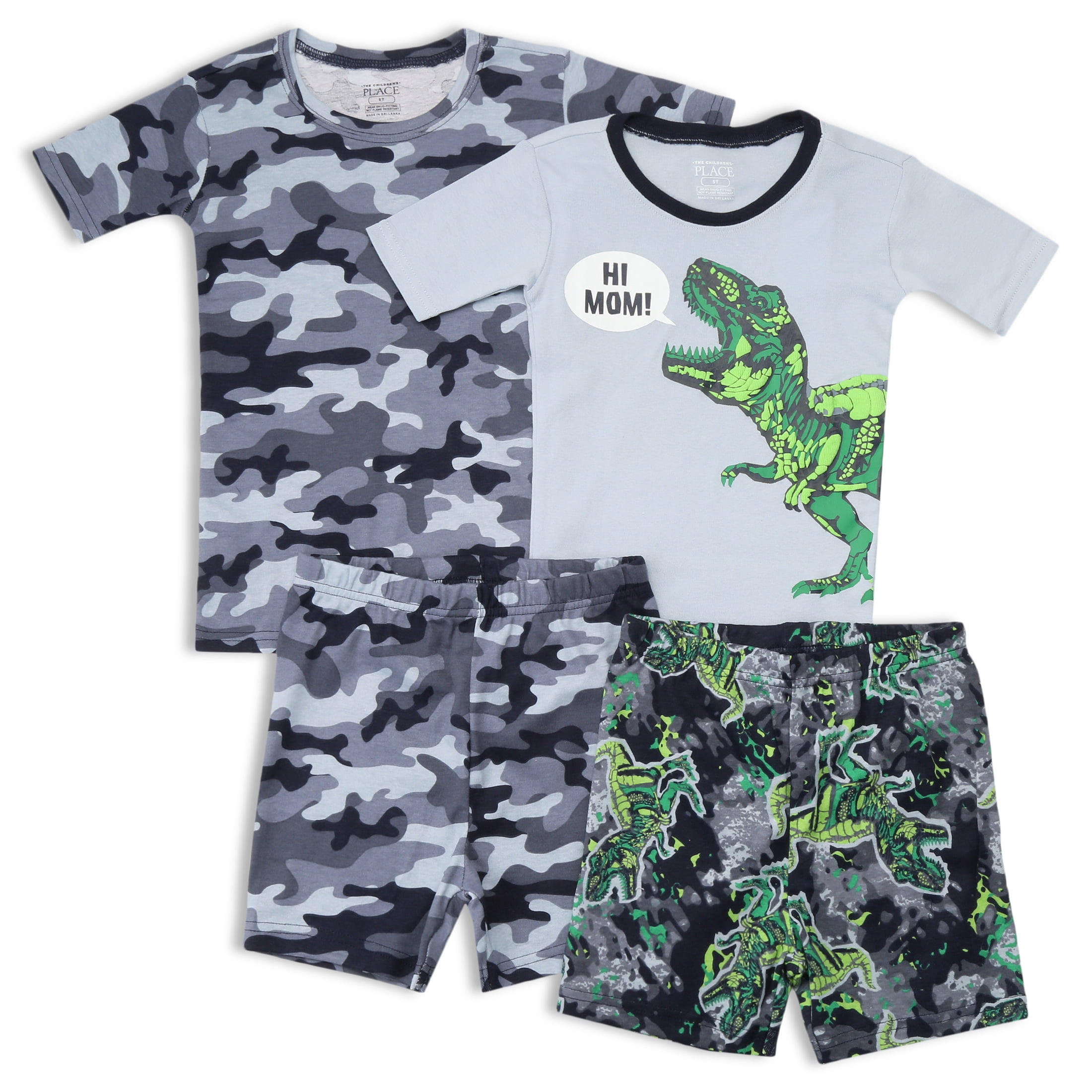 The Childrens Place Baby Boys 4 Pack Novelty Printed Pajama Layette Set 