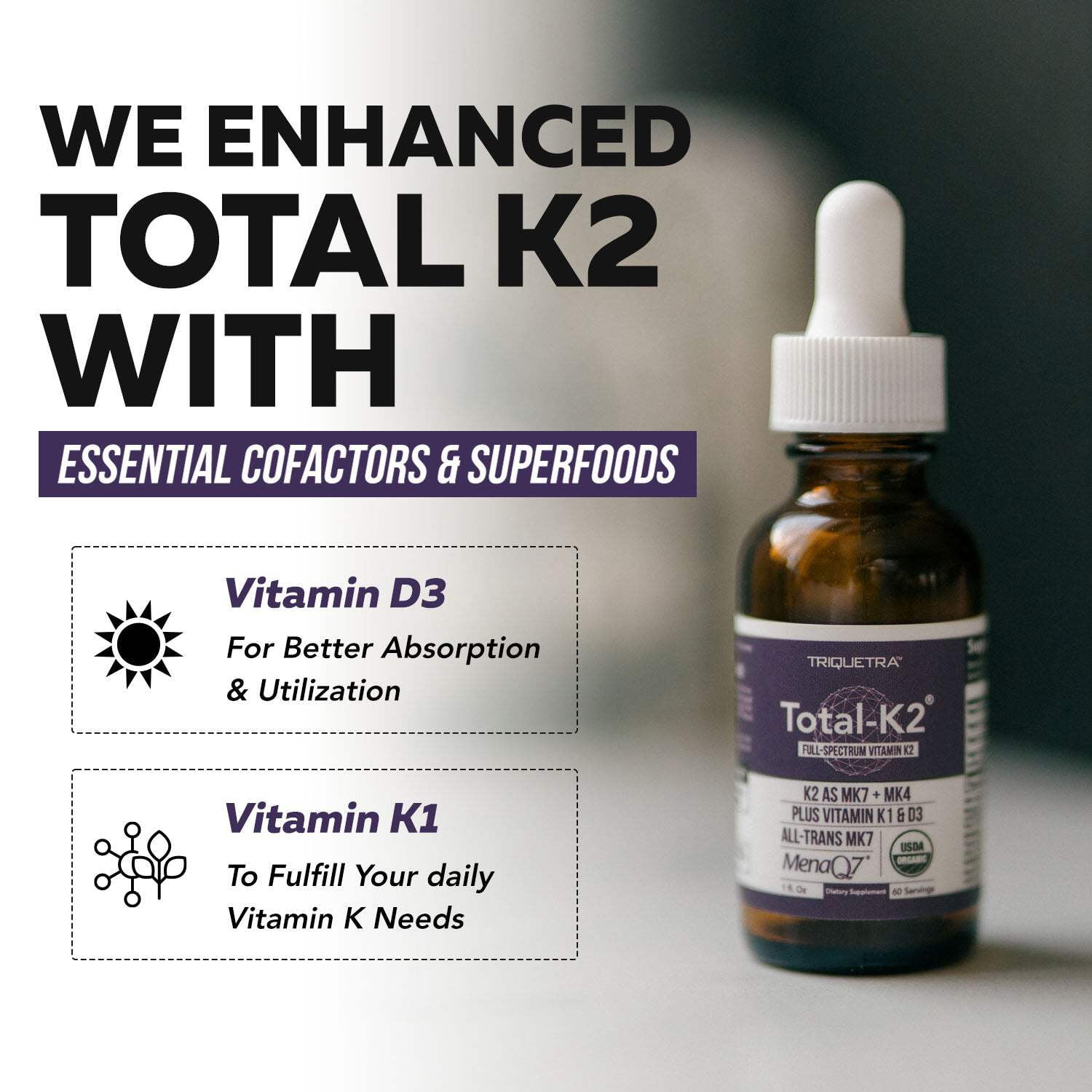 Triquetra Health Total K2: Full-Spectrum Vitamin K2 (Liquid)