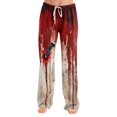 thumbnail image 2 of Trgacdwlo Halloween Pj Pants Women Cute Pumpkin Graphics Wide Leg Sleeping Pants Women Drawstring Fall Winter Womens Pj Pants, 2 of 7