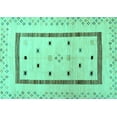 thumbnail image 1 of Ahgly Company Indoor Rectangle Solid Turquoise Blue Modern Area Rugs, 7' x 9', 1 of 4