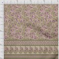 thumbnail image 1 of Soimoi Crepe Silk Fabric Stripe,Floral & Paisley Panel Print Fabric by The Yard 42 Inch Wide, 1 of 1