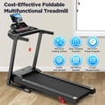 thumbnail image 3 of 3.7HP Folding Treadmill for Home w/ APP Control, 300lbs Capacity, Adjustable Incline, 64+7 Programs, Bluetooth Speakers, Electric Treadmill Running Machine, Knee Strap Gift, 3 of 16