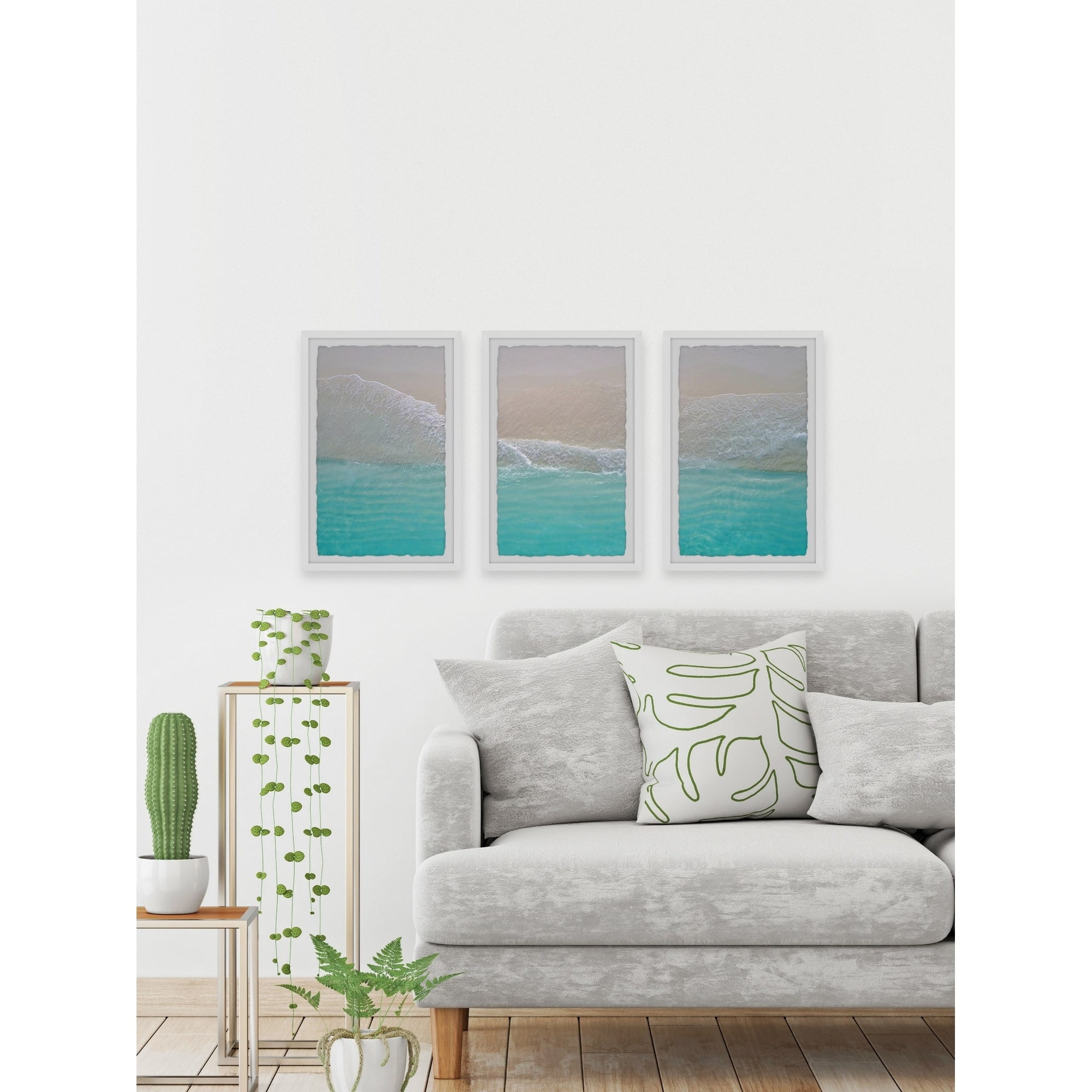 Seaside Paradise Triptych 30" x 45.00 in Framed Painting Art Prints, by Marmont Hill