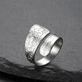 thumbnail image 5 of Punk Skull Spoon Ring for Women Men Adjustable Open Statement Fashion Rose Flower Cross Wrap Finger Thumb Rings Stainless Steel Gold Plated Fashion Comfort Fit Jewelry Gothic Unisex, 5 of 12