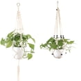 thumbnail image 3 of 3 macetas de macramé colgantes con cuerda anudada para balcón, patio, jardín, decoración, 3 of 5
