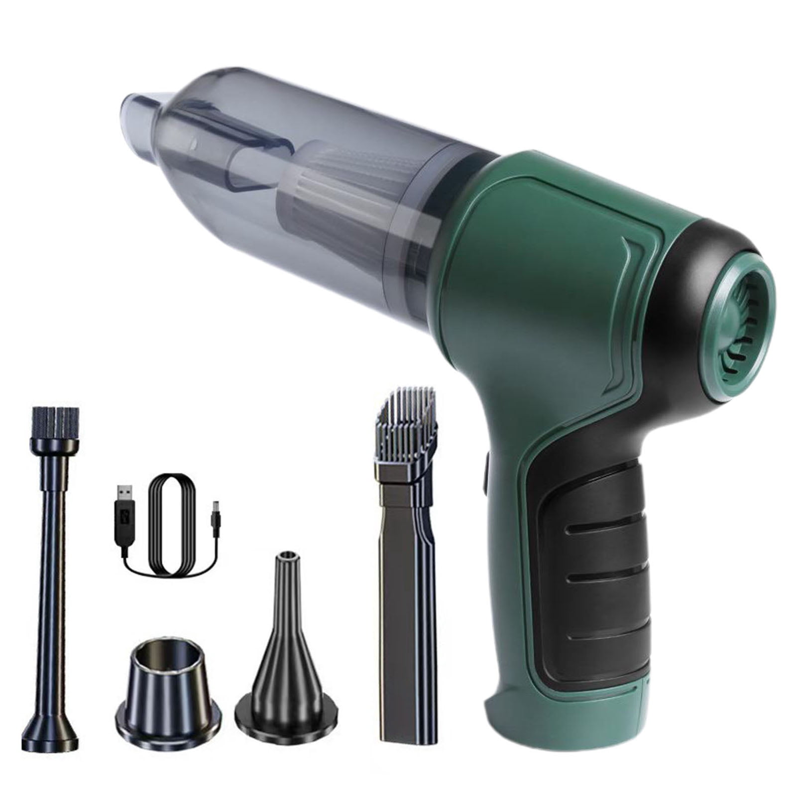 Pebbuoy Electric Air Duster Car Vacuum Cleaner High Power 5000Pa Strong Suction Rechargeable Portable Handheld Dust Remover