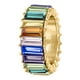 thumbnail image 2 of Fiudx Anillo de Moda, Joya con Diseño Geométrico Colorido, Llamativos Detalles de Diamantes, Aleación Única, Ideal para Fiestas o Uso Diario, Accesorio de Moda para Mujer., 2 of 5