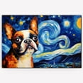 thumbnail image 3 of Boston Terrier Dog Canvas Van Gogh Starry Night Wall Art Gifts Canvas Wall Art Frame Music Artist Customized Canvas Framed Photo Art Work For The Bedroom(Gifts For Dog Lover ), 3 of 6