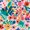 Abstract Floral, variant on Sok It BotlSok Water Bottle Sleeve Insulated Neoprene Cover (English Garden Picnic, Fits 32oz Nalgene)