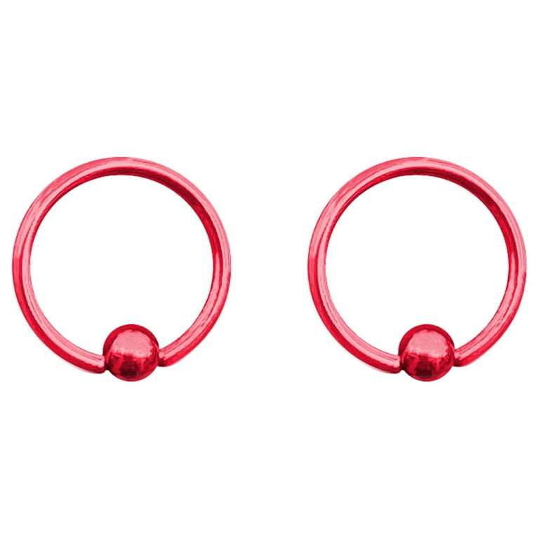 Captive Bead Ring surgical steel Pvd 14G Earrings Hoops Lip Captive Bead Ring surgical steel Pvd 14G Earrings Hoops Lip