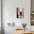 thumbnail image 3 of ZHONGYUTONG Romantic Wall Art Street Couple with Red Umbrella Paintings Valentine's Day Canvas Prints for Girls Bedroom Room Decor Ready to Hang (12.00" x 18.00"), 3 of 5