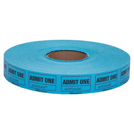Office Depot Brand Ticket Roll, Single Coupon, Assorted, Roll Of 2,000, No Color Choice