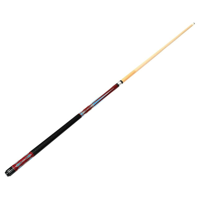 koolsoo 1/2 Queue de Billard 57 Pouces avec Manche Antidérapant pour Adulte Rouge