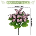 thumbnail image 3 of Artificial Butterfly Flower Bouquet Colorful Faux Stems for Garden Patio Home Wedding Vase Decor Photo Prop,Artificial 5-Branch Butterfly Flower Bouquet,Outdoor Decor for Garden, Wedding(Pink,), 3 of 8