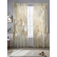 thumbnail image 2 of Watercolor Flower Sheer Curtains 84 Inch Length 2 Panels Set, Retro Petals Floral Plant Painting Voile Window Treatment Rod Pocket Curtains Sheers Drapes for Bedroom/Living Room/Kitchen 52"x84"x2, 2 of 7