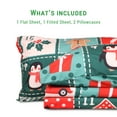 thumbnail image 5 of Gogreen 4PC Queen Christmas Sheet Set Deep Pocket Fit 16", Breathable Microfiber Soft Queen Sheet Set Warm Sheets, Luxury Hotel Style Christmas Decor Queen Bed Sheet Set, Christmas Gift, 5 of 8