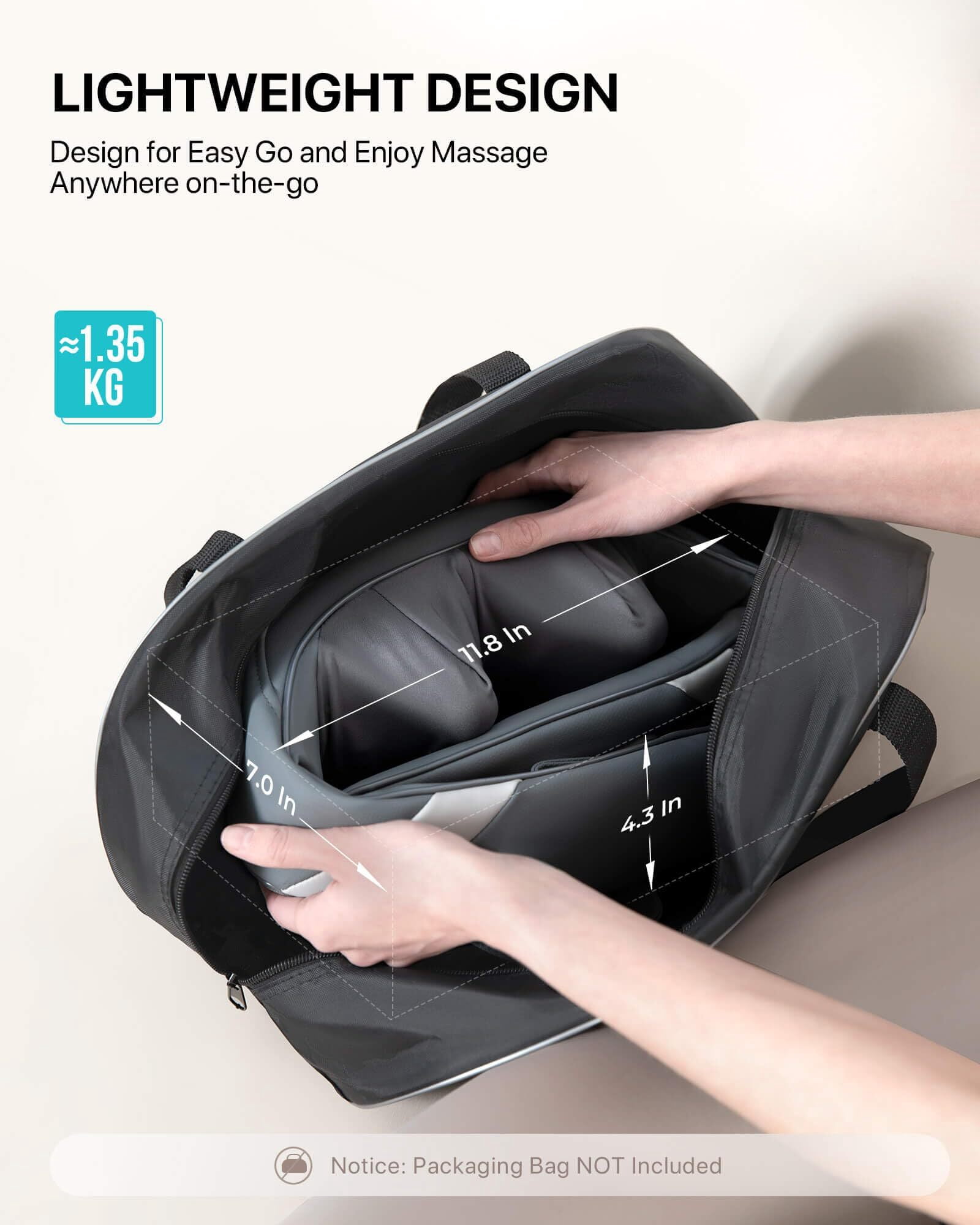 ALLJOY Shiatsu Neck Back Shoulder Massager with Heat, Rechargeable Shiatsu 3d Cordless Neck Heat Massager, Home, Car, and Office Use