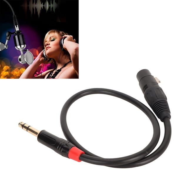 Cable XLR TRS, Carcasa De aleación De Aluminio 1/4 Pulg. Buena De Sonido Cable XLR Hembra A TRS De 0,5 M Conexión Estable Para Un Rendimiento