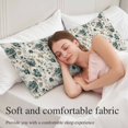 thumbnail image 5 of Watercolor Flowers Body Pillow Cover 20 x 60 Inch Decorative Pillow Cover Green Floral Leaves Retro Rustic Beige Lumbar Pillowcase Seasonal Rectangle Cushion Case for Couch Sofa Bed Living Room, 5 of 9