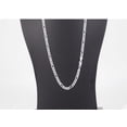 thumbnail image 6 of Solid 925 Sterling Silver 5mm Flat Figaro Link Chain Necklace 22” Italy, All Ages Unisex, MST, 6 of 9