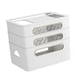 thumbnail image 1 of Caja de almacenamiento para enrutador, organizador de escritorio para oficina y dormitorio Blanco 3 niveles, 1 of 9