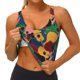 thumbnail image 3 of Balery Colored Guitars Sujetadores deportivos con espalda cruzada para mujer, acolchados, sin costuras, de alto impacto, ideales para yoga, gimnasio, entrenamiento y fitness.-Large, 3 of 8