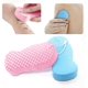 thumbnail image 1 of Paquete de 2 esponjas de baño exfoliantes súper suaves, esponja de baño 3D ultra suave (azul, rosa) TUNC Sencillez, 1 of 5