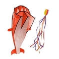 thumbnail image 4 of Cometa de delfín de 2,2 x 1,2 m para niños y adultos, ideal para actividades familiares en la playa. Naranja, 4 of 8