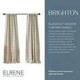thumbnail image 2 of Elrene Home Fashions Brighton Windowpane Plaid Blackout Window Curtain, Living Room and Bedroom Drape with Rod Pocket Tabs, 52"x84" (Linen), 2 of 7