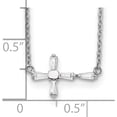 thumbnail image 3 of Sterling Silver Cz Cross Necklace (18 X 0.375) Made In Thailand qg5254-18, 3 of 5