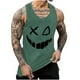 thumbnail image 1 of Camisetas de Tanque de los Hombres Tanque de los Hombres Incolor Gradiente de Impresión Cuello Redondo Correa Delgada Fuga Atrás Regular Casual Deportes Blusas de Tanque, 1 of 5