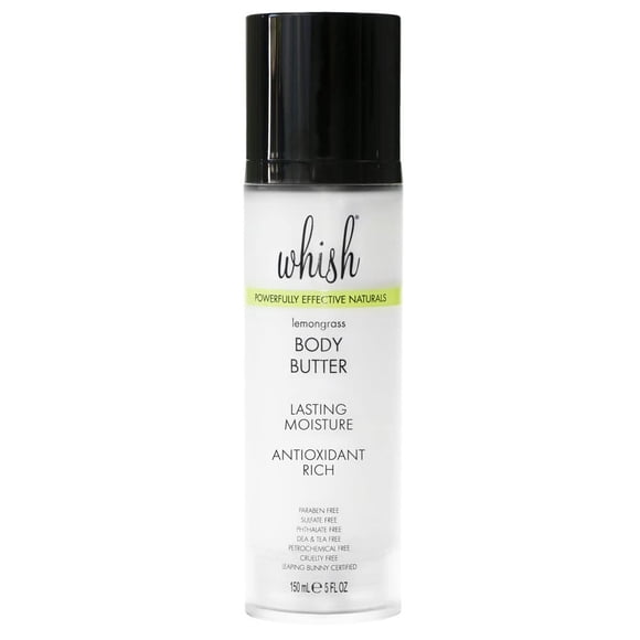 Whish Beauty Body Butter para mujeres - Loción corporal hidratante para piel seca - Rica en antioxidantes con manteca de karité, aloe y mantequilla de frambuesa - Sin parabenos ni sulfatos - Hierba de