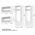 thumbnail image 3 of ModMakers Modular Closet System With Drawers, Wood Closet Organizer and Storage System w/ Hanging Rods, White, 3 of 8