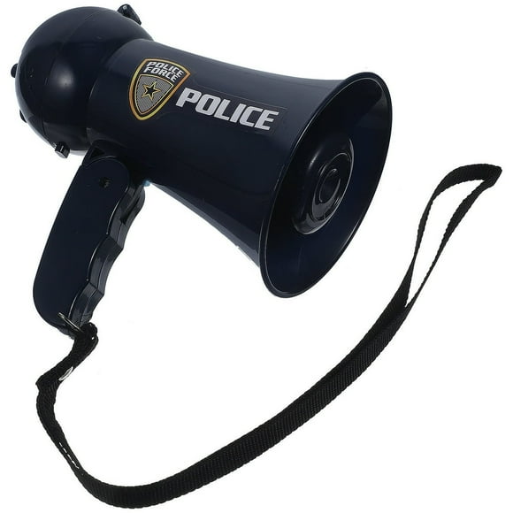 FNNMNNR Police Megaphone Toy Funny Guide Loudspeaker Toy Role Cosplay Toy for Kid Child Boy (Sapphire Blue Batteries)