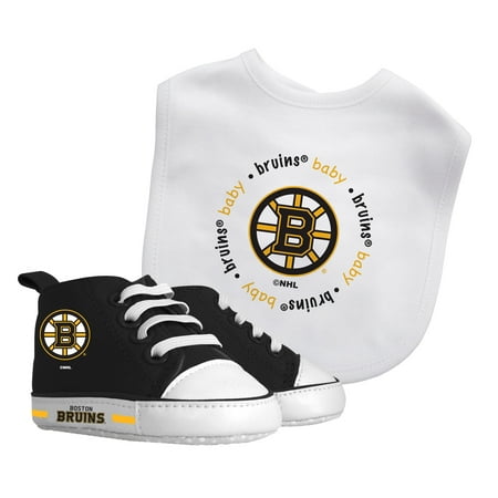 Baby Fanatic 2 Piece Bid and Shoes - NHL Boston Bruins - White Unisex Infant Apparel