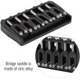 thumbnail image 2 of String Bridge, Black Musical Guitar Bridge, Adjustable for Electric Guitar Electric Guitar Bridge Guitar Accessories Fixing, 2 of 7
